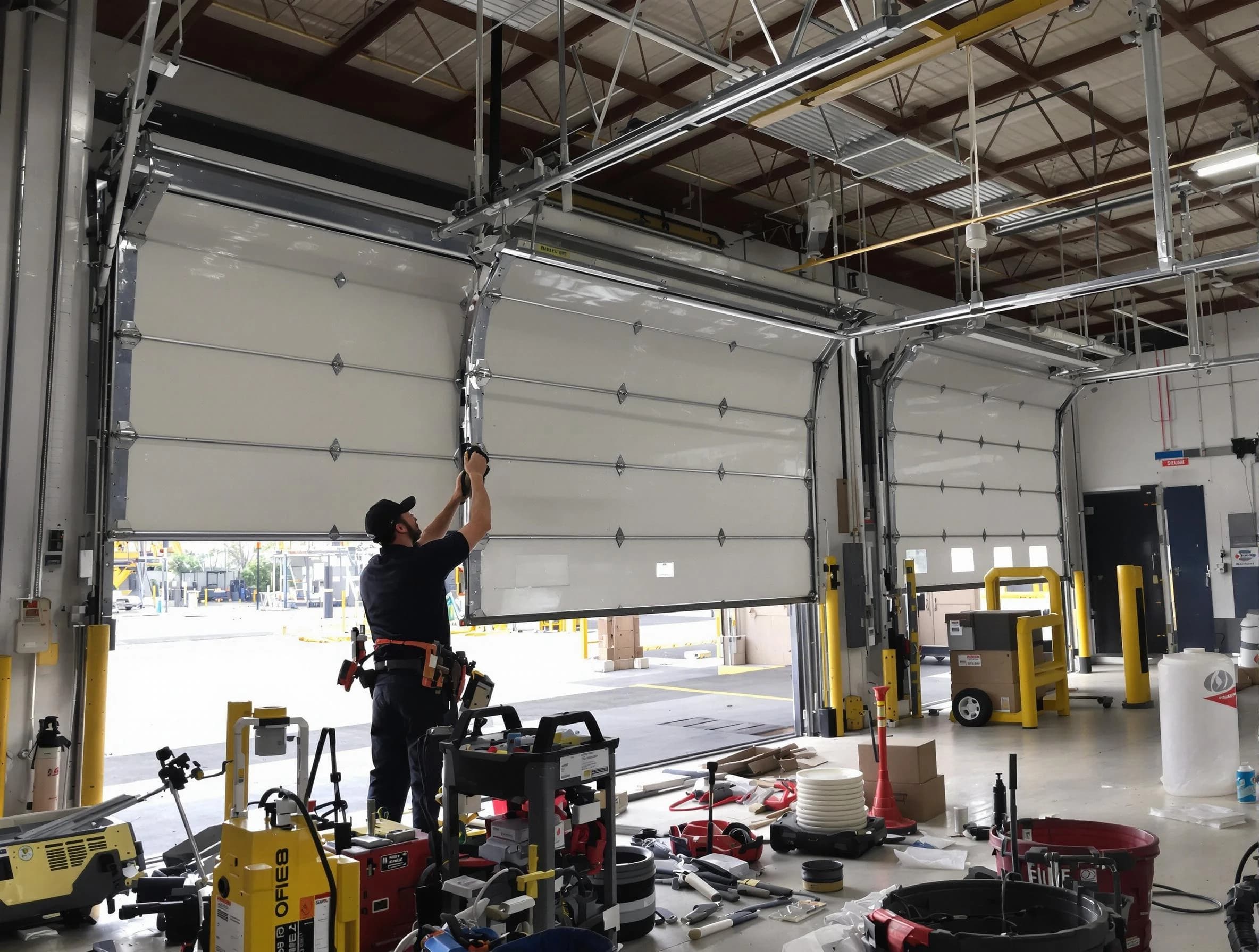 Melrose Garage Door Repair technician performing commercial garage door repair in Melrose