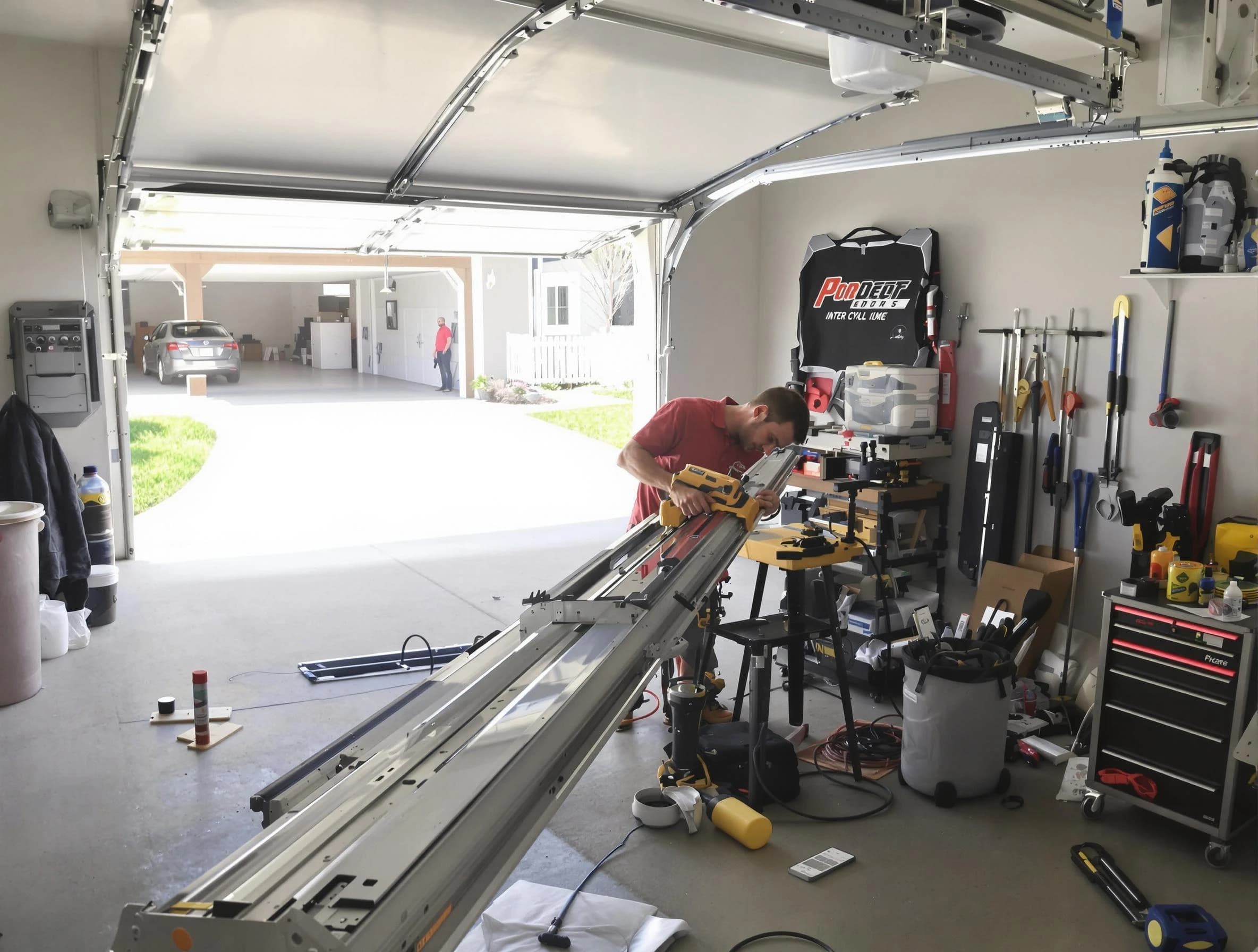 Melrose Garage Door Repair expert performing track repair in Melrose