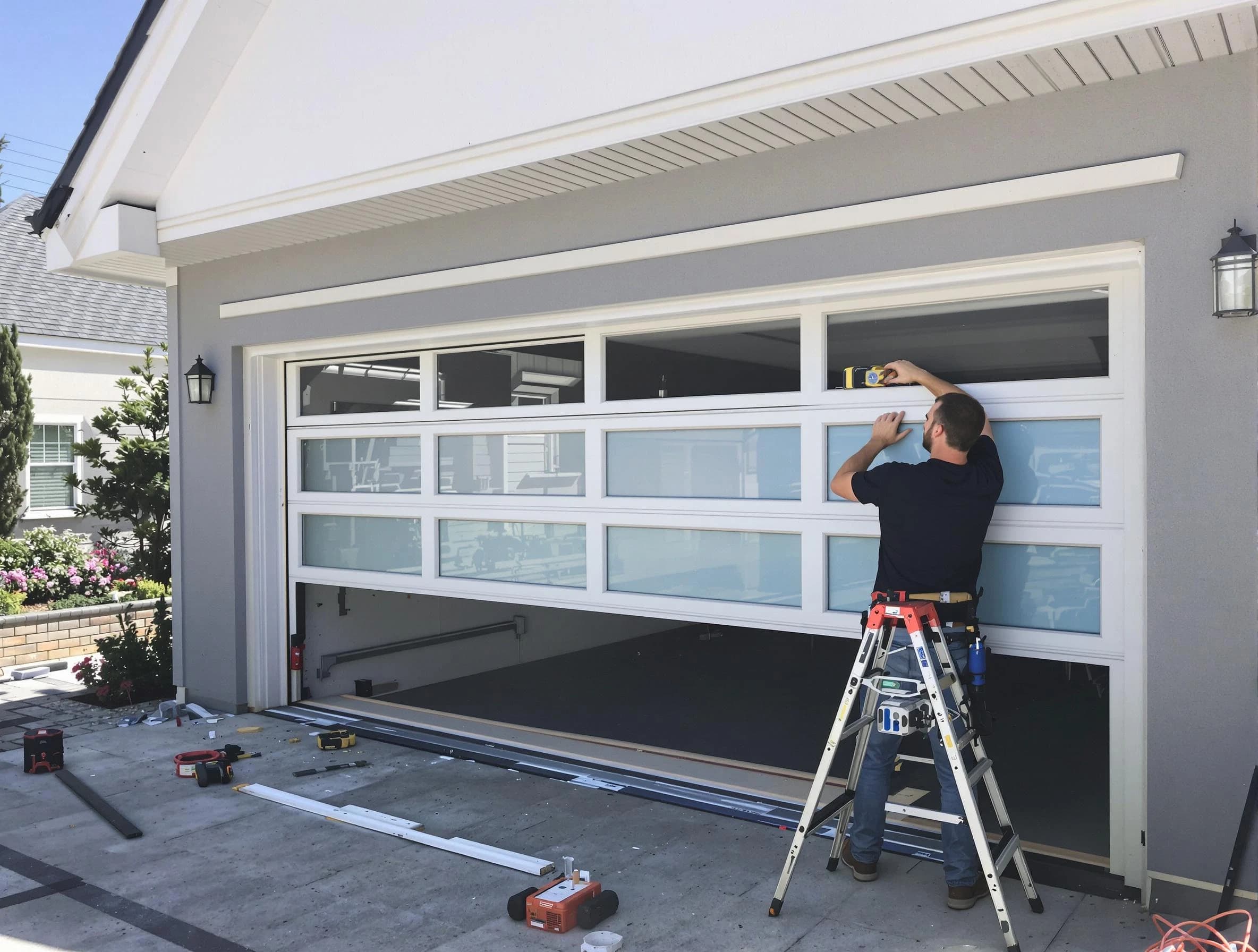 Melrose Garage Door Repair team performing garage door replacement in Melrose