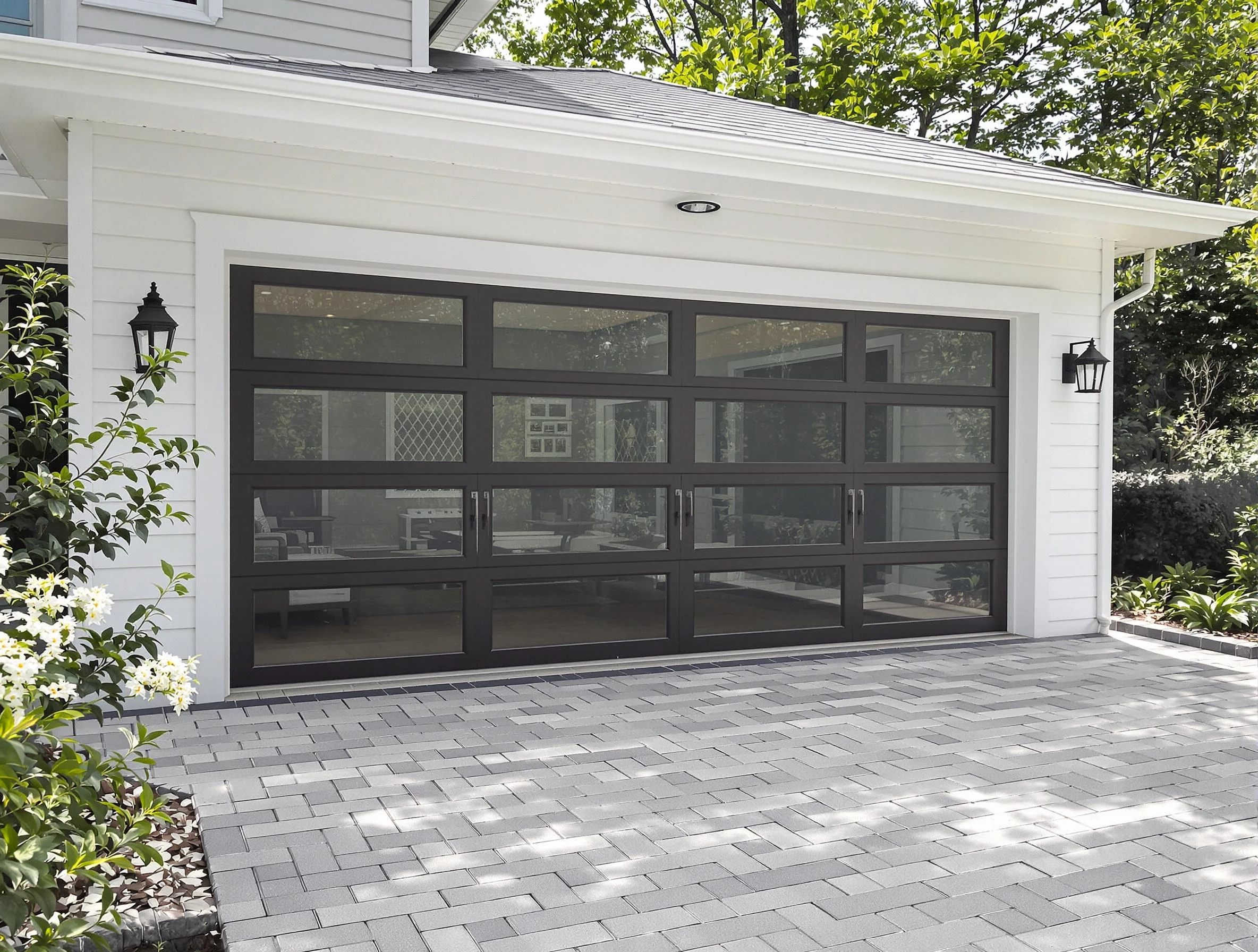 Melrose Garage Door Repair design specialist presenting custom garage door options to Melrose homeowner